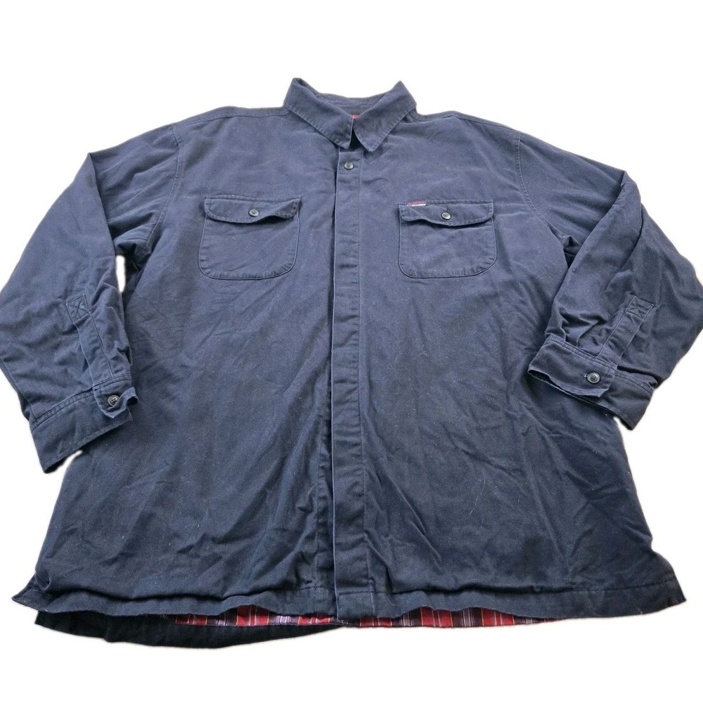 Chaps Ralph Lauren Men's Shirt Jacket Lined Heavyweight Cotton Button Up Size XL